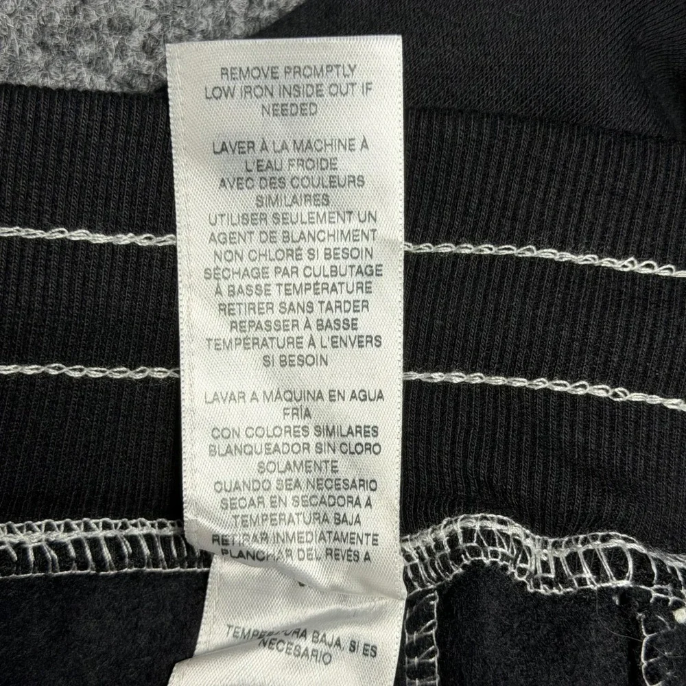 True Religion Big T‎ Jogger Black White Contrast Stitch Sweatpants Small NEW
